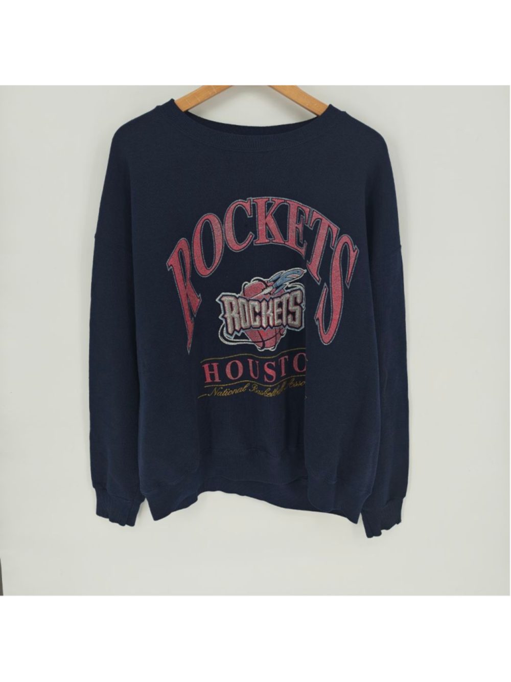 Vintage 90s Houston Rockets NBA Crewneck Sweatshirt Nutmeg Mills Size XL